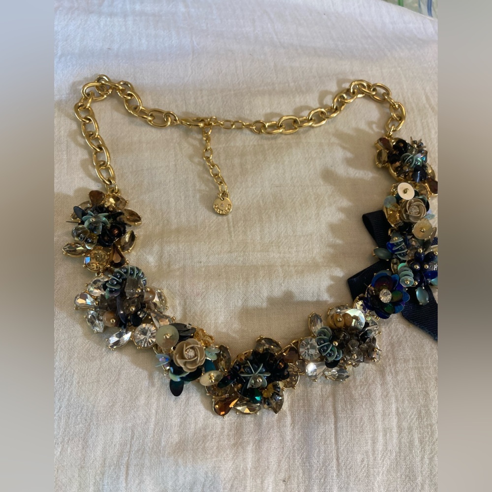 Talbots Sequins And Bow Statement Bib Necklace - image 7
